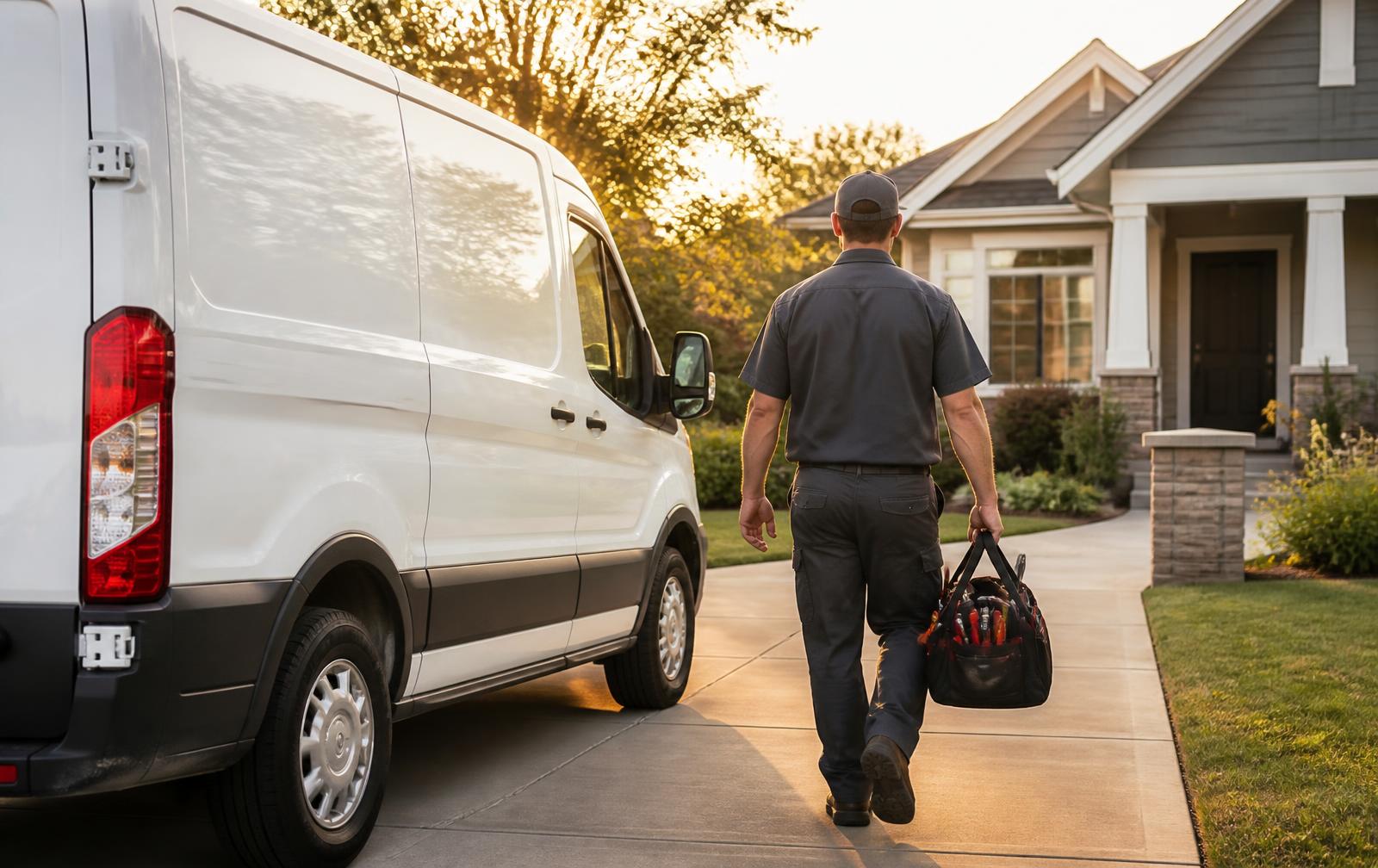 Service van and technician tools ready for a job